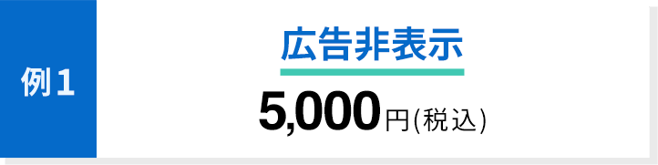例1 広告非表示 1万円(税込)