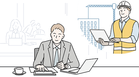 工場や現場の居場所共有イメージ